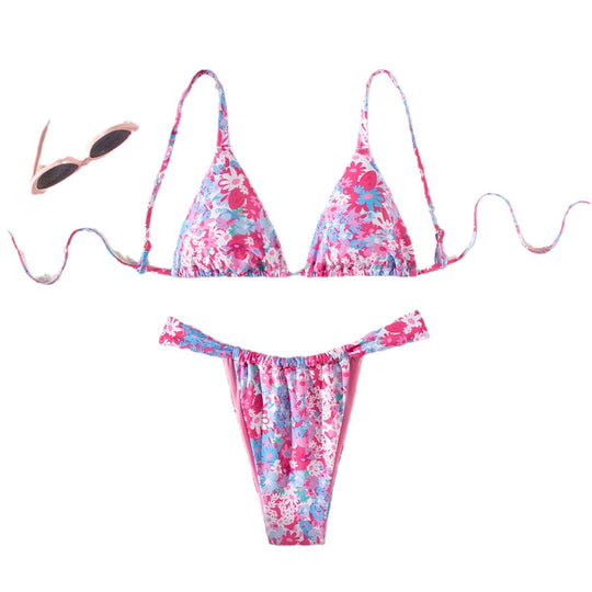 Damen Bikini-Set mit floralem Design und verstellbarem Schnitt EB