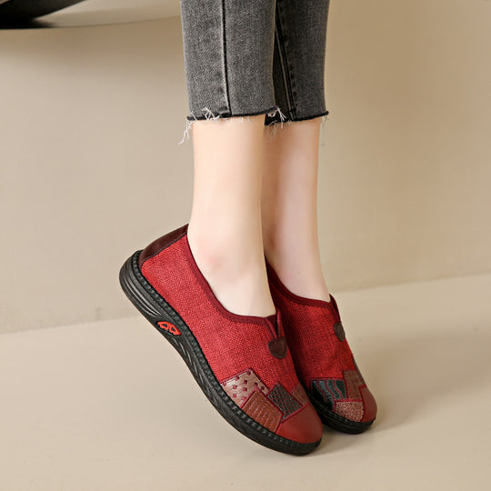 Damen komfortable Slip-On Schuhe mit einzigartigem kreativen Design EB