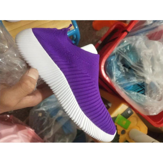 Damen Leichte und atmungsaktive Slip-On Sneakers mit flexiblem Sohlenprofil EB