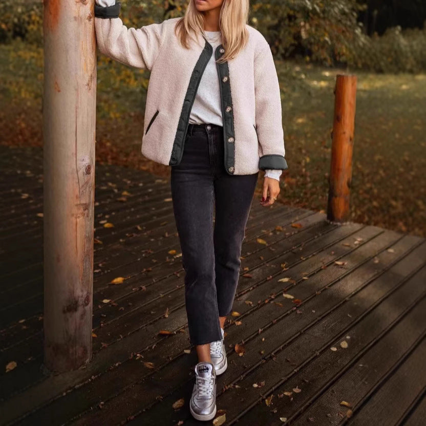 Damen Kuschelige und stylische Fleecejacke EB