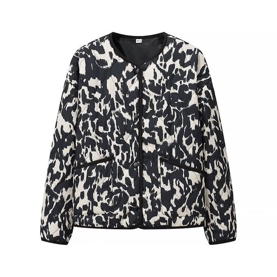 Damen Steppjacke mit modernem Muster und praktischen Taschen EB