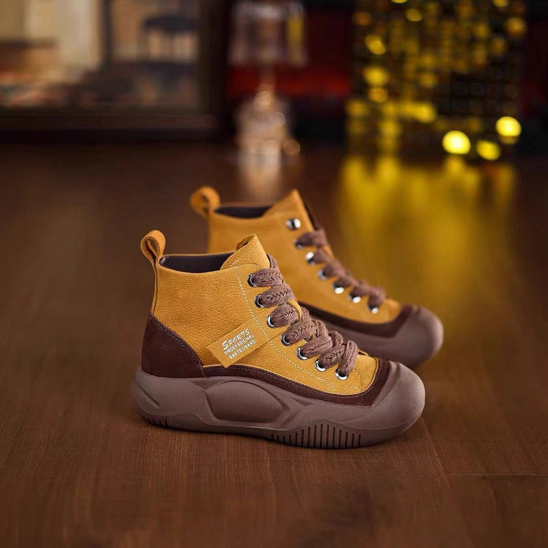 Damen Sportliche High-Top Sneakers mit robustem Obermaterial und rutschfester Sohle EB