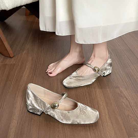 Damen Ballerinas mit elegantem Schnallenakzent EB