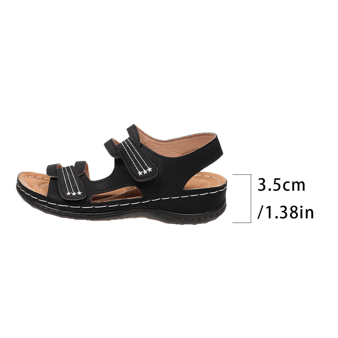 Damen Komfortable Klett-Sandalen mit anatomischer Fußbettgestaltung EB