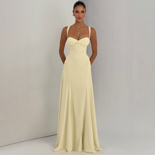 Damen Elegantes Maxikleid mit raffinierten Trägerdetails und schmeichelndem Schnitt EB