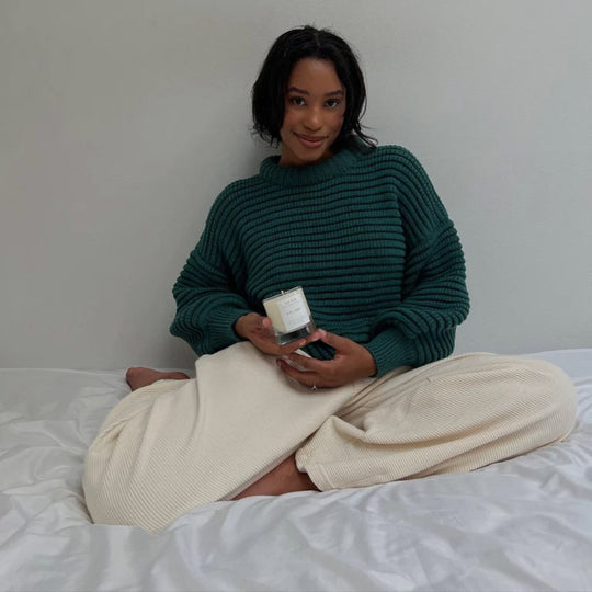 Damen lässiger Strickpullover mit Rollkragen und Rippstruktur EB
