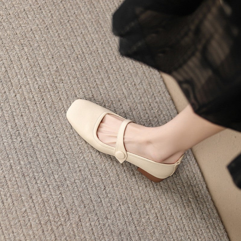 Damen elegante Slingback Ballerinas mit modischem Riemchen und bequemer Sohle EB