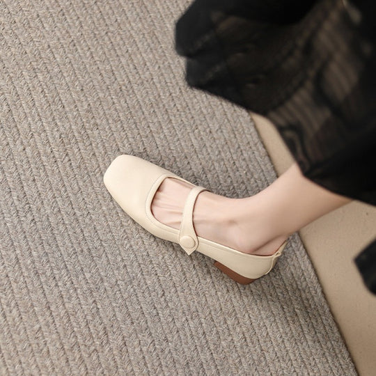 Damen elegante Slingback Ballerinas mit modischem Riemchen und bequemer Sohle EB