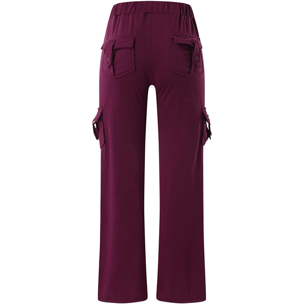 Damen Komfortable Freizeithose mit praktischen Cargotaschen und elastischem Bund EB