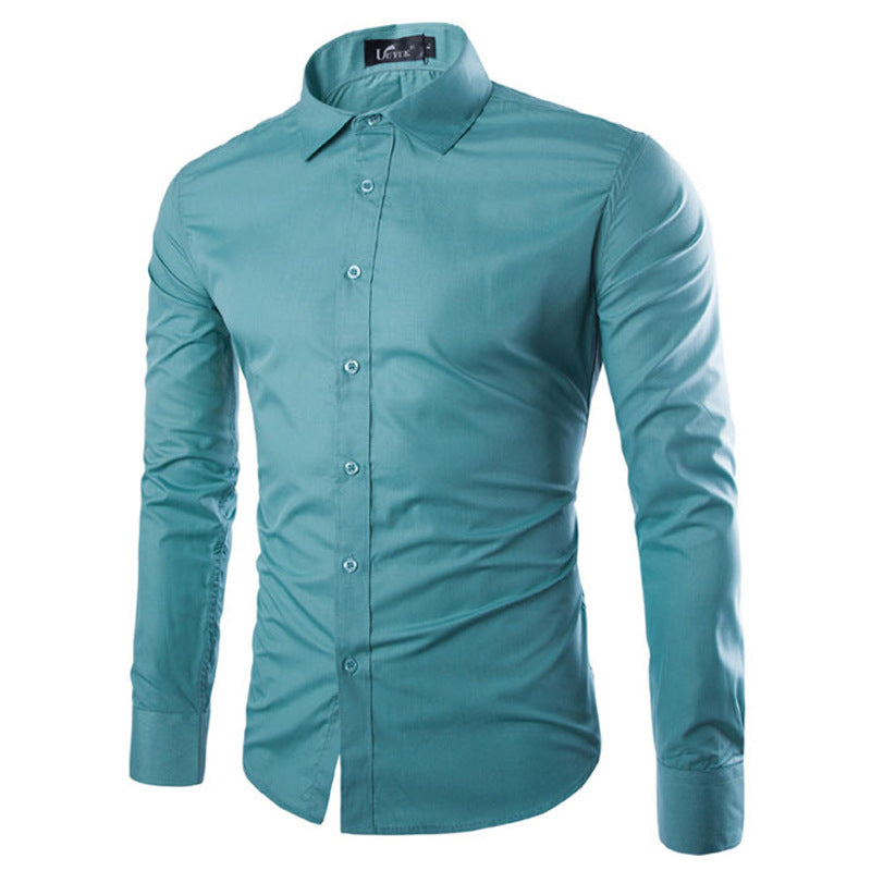 Herren elegante Langarmhemd EB