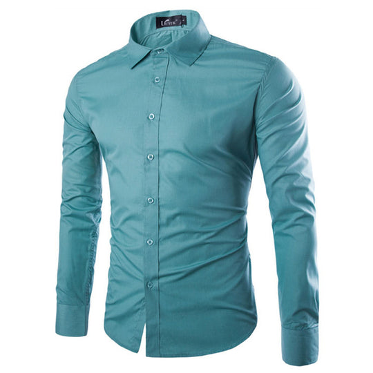 Herren elegante Langarmhemd EB
