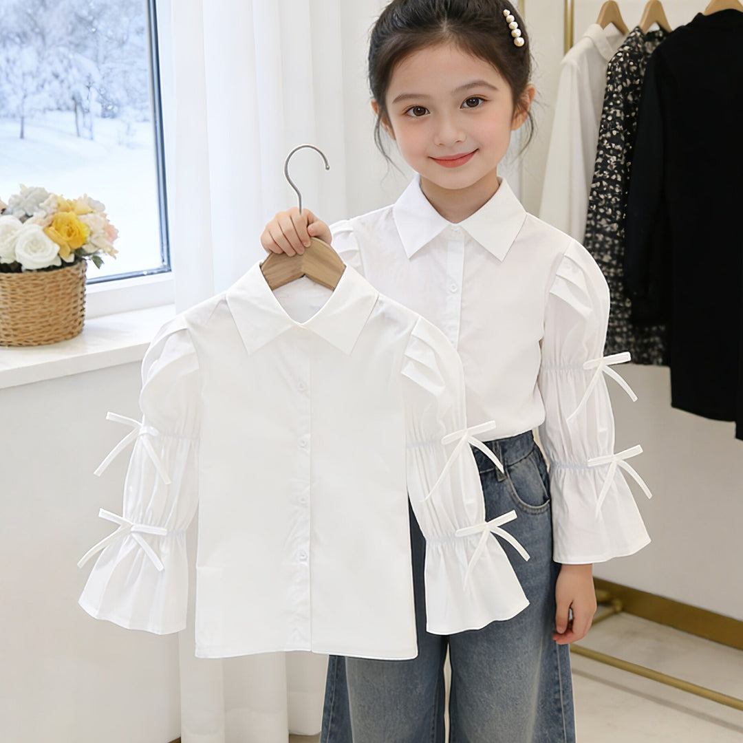 Mädchen Bluse mit kreativen Rüschendetails EB