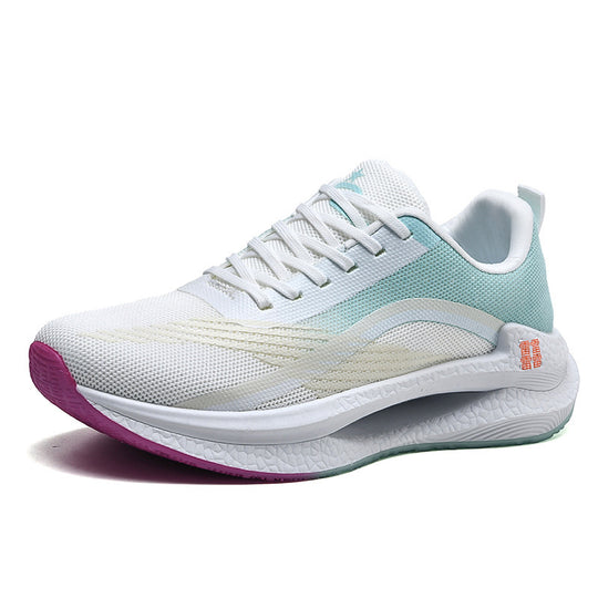 Unisex leichte Dämpfungs-Laufschuhe mit atmungsaktivem Mesh-Oberteil, seitlicher Energielaufsohle und Fersen-Zuglasche EB