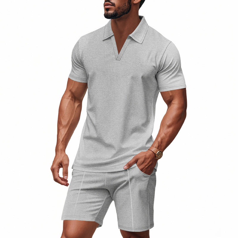 Herren elegantes Freizeit-Set mit zeitgenössischem Design und atmungsaktiver Baumwolle EB