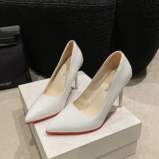 Damen Elegante High Heels mit spitz zulaufender Vorderkappe und transparentem Absatz EB