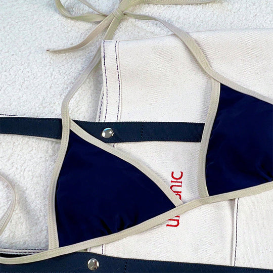 Damen Triangel-Bikini mit verspielten Schleifen EB