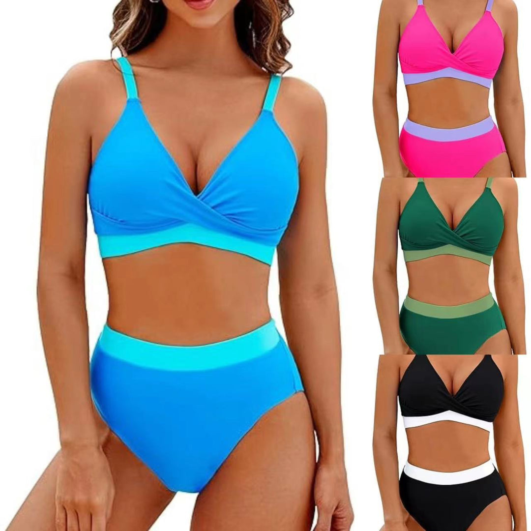 Damen Sportlicher hochtaillierter Bikini EB