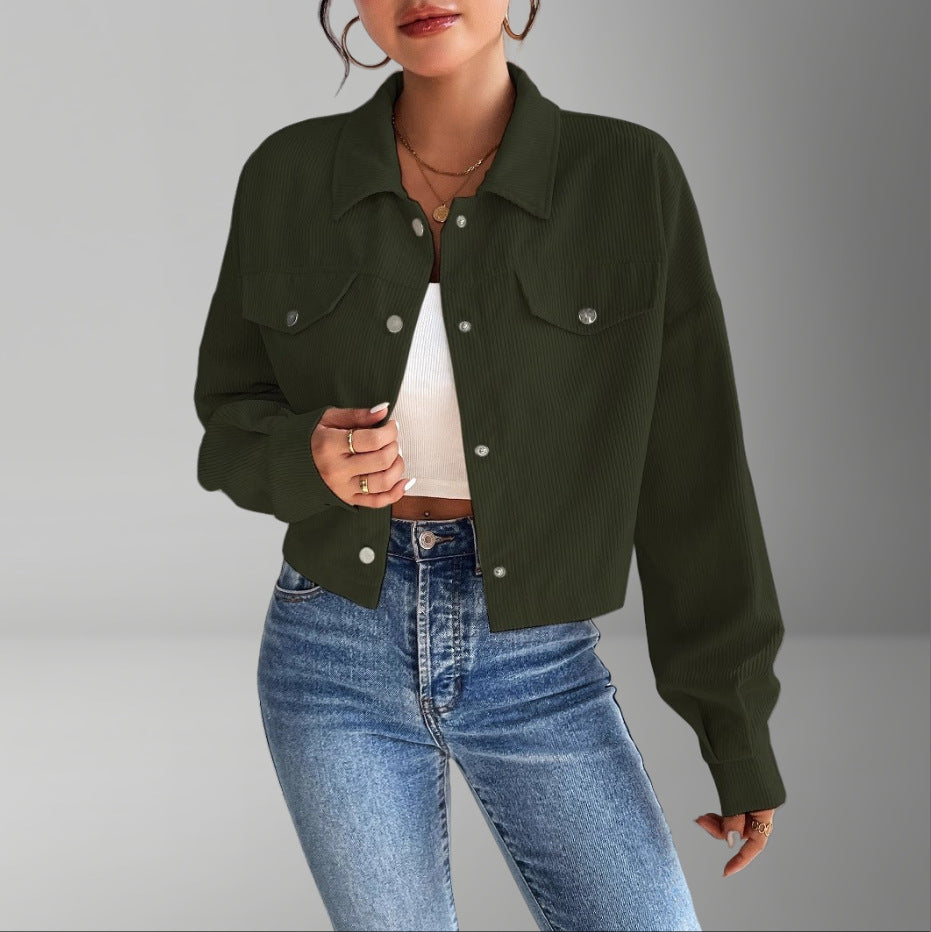Damen Kurzjacke aus cordartigem Material EB