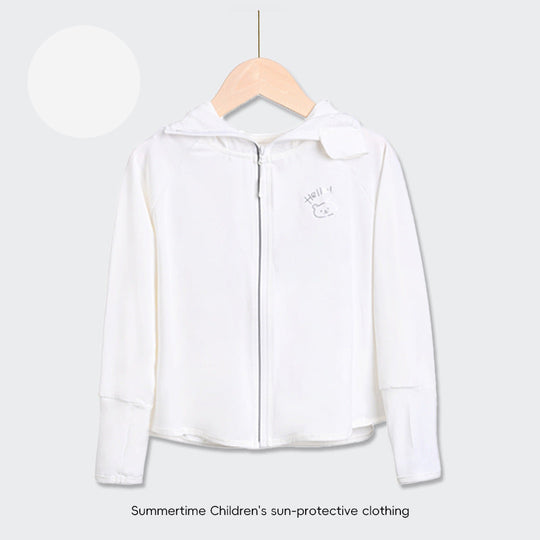 Kinder UV-Schutzjacke mit Kapuze und leichten atmungsaktiven Eigenschaften EB
