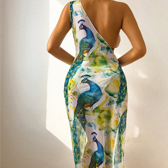 Damen Bademode mit elegantem Pfauenmuster EB