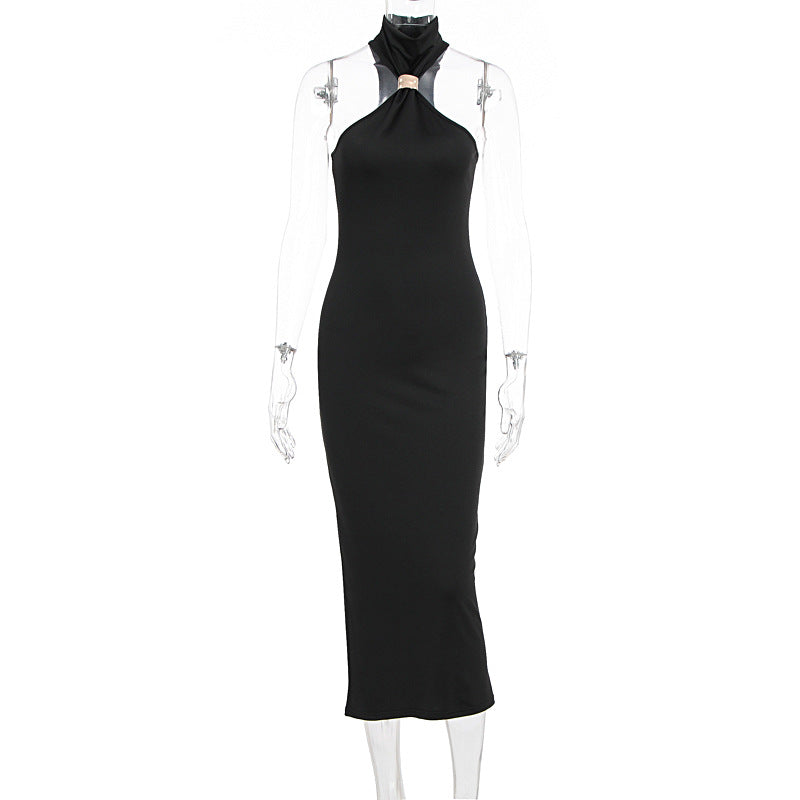 Damen Maxikleid mit asymmetrischem Ausschnitt und elegantem Design EB