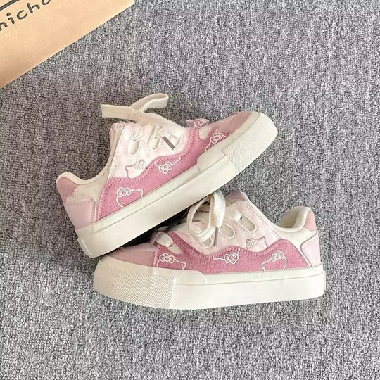Damen modische Sneakers mit verspielten Details und texturiertem Obermaterial EB