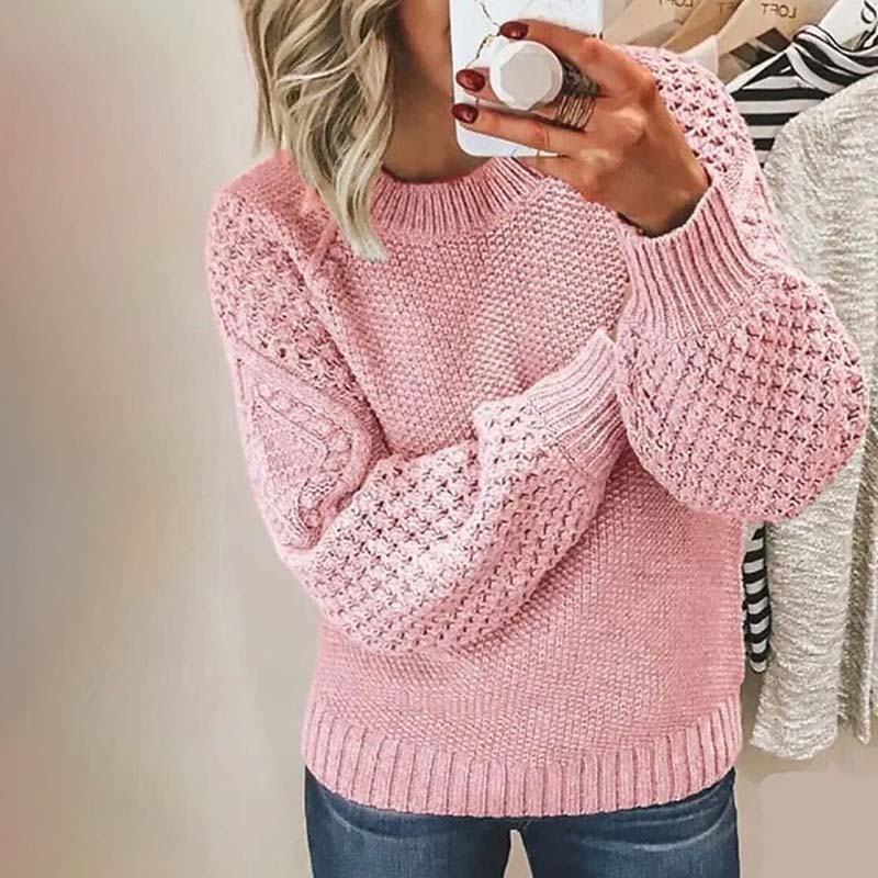 EB | Strickpullover mit Strukturmuster Akryl Weich, Stilvoll
