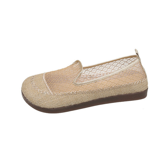 Damen Slip-On Ballerinas mit atmungsaktiver Netzstruktur und bequemer Sohle EB