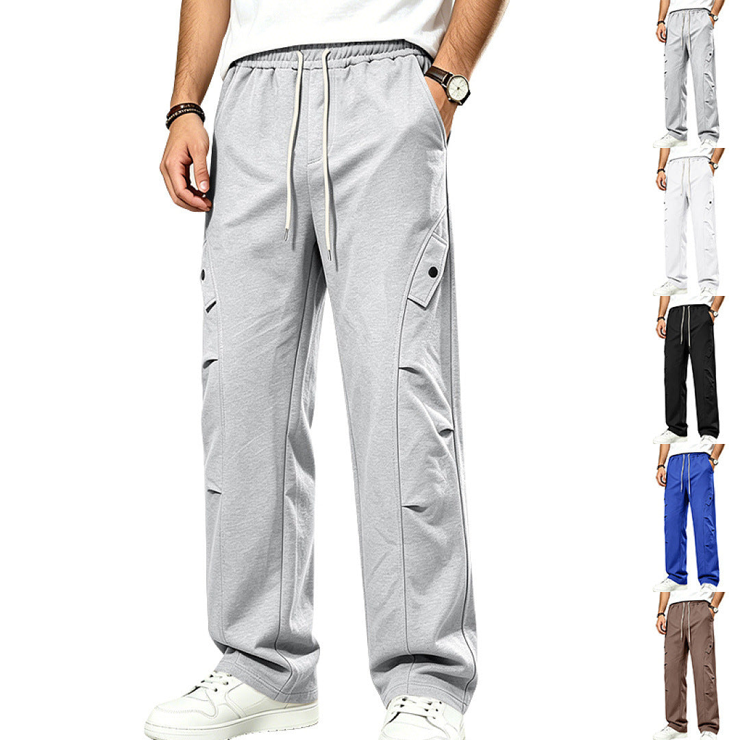 Herren Lässige Cargo-Jogginghose mit Kordelzug und Cut-Out-Details EB
