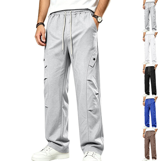 Herren Lässige Cargo-Jogginghose mit Kordelzug und Cut-Out-Details EB