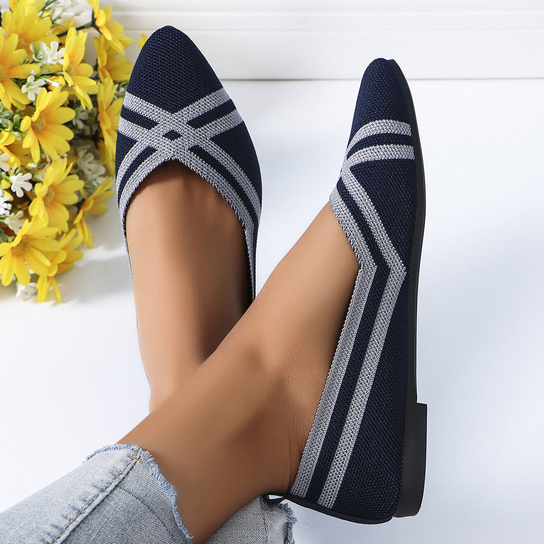 Damen Komfortable Ballerinas mit atmungsaktivem Obermaterial EB