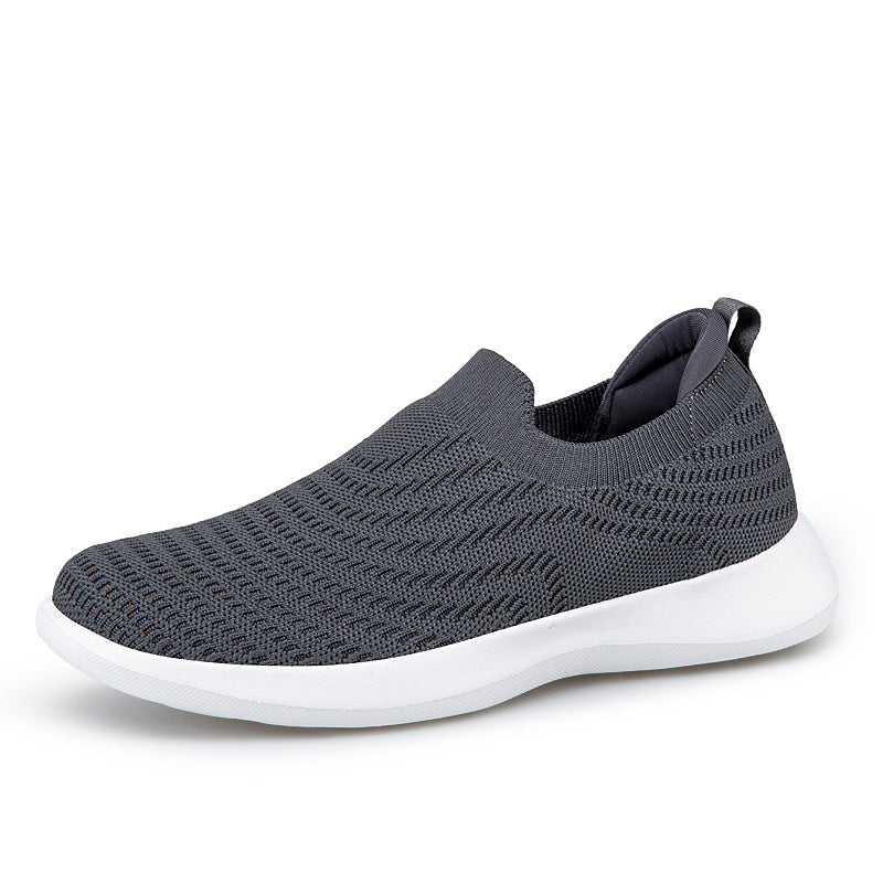 Damen Bequeme Slip-On Sneakers aus atmungsaktivem Strickmaterial EB