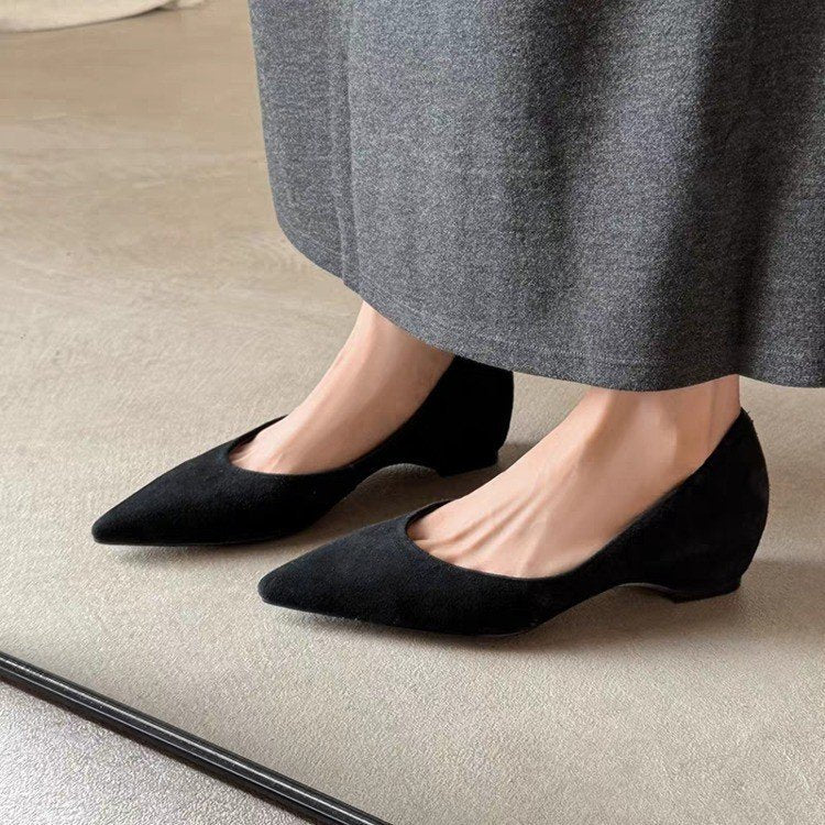 Damen bequeme und elegante Ballerina-Pumps mit spitzem Design und weich gepolsterter Innensohle EB