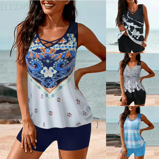 Damen Badeoberteil mit elegantem Spitzeneinsatz und lässigem Schnitt EB