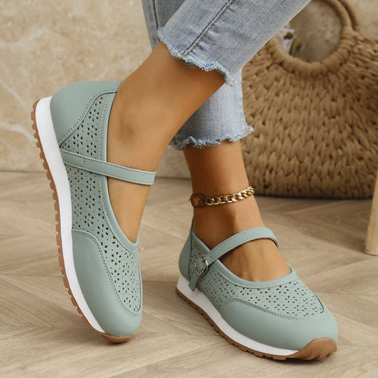 Damen Komfortable Riemchen-Slipper EB