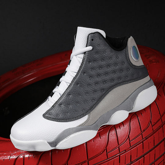 Herren atmungsaktiver High-Top Basketball Sneaker mit Dämpfung und rutschfester Gummisohle EB