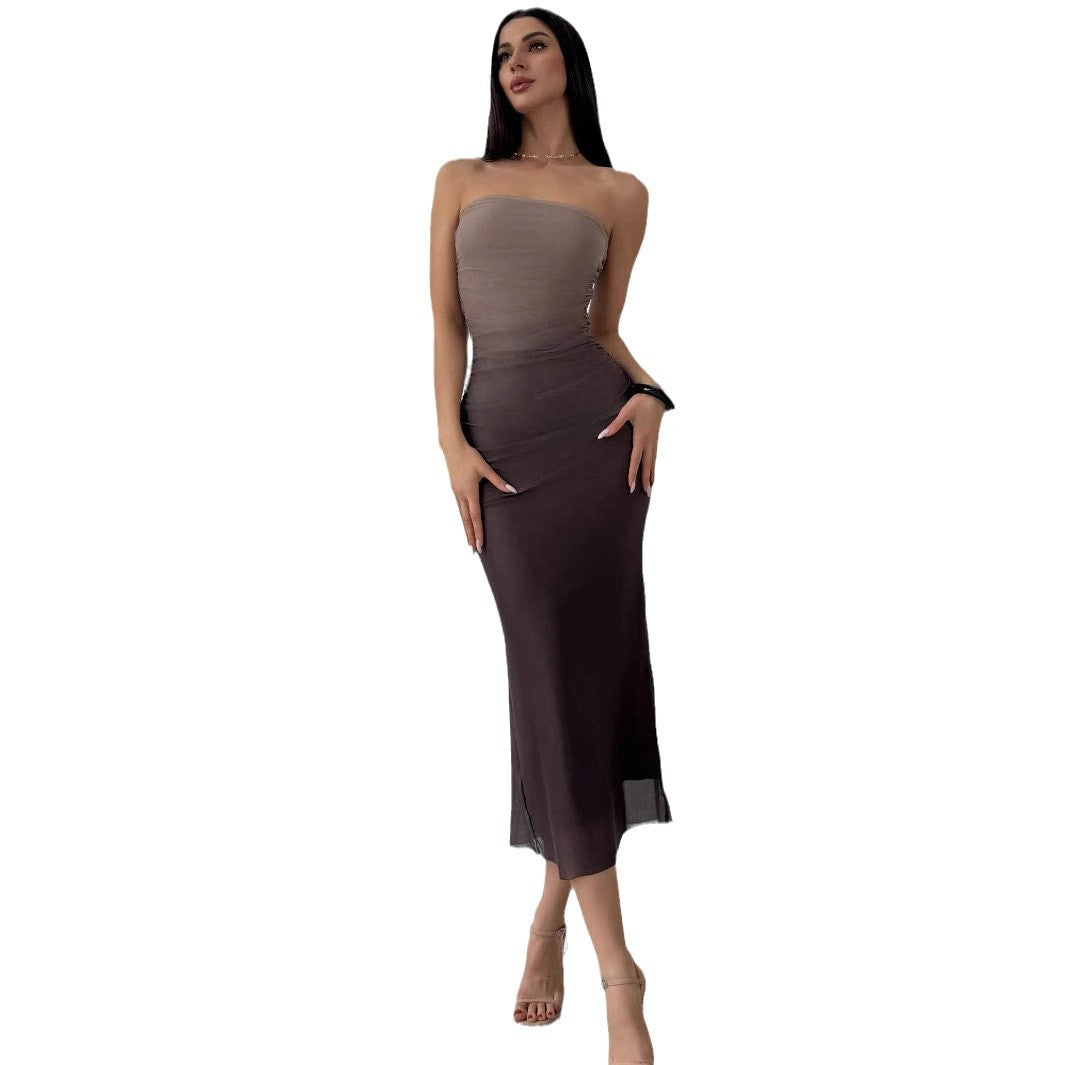 Damen Figürliches Abendkleid mit Raffungen EB