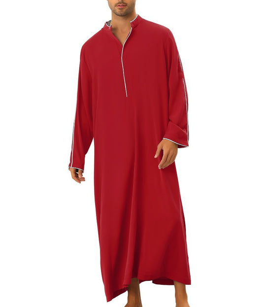 Herren hochentwickelter Kaftan mit sportlichem Stehkragen und eleganten Kontrastdetails EB