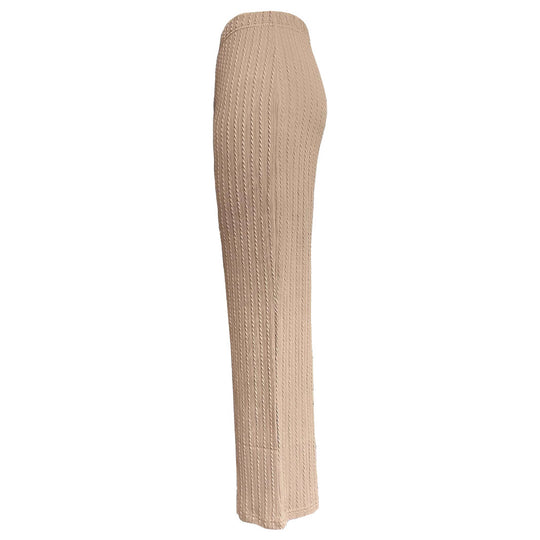Damen Weitgeschnittene Strickhose mit raffiniertem Strukturmuster EB