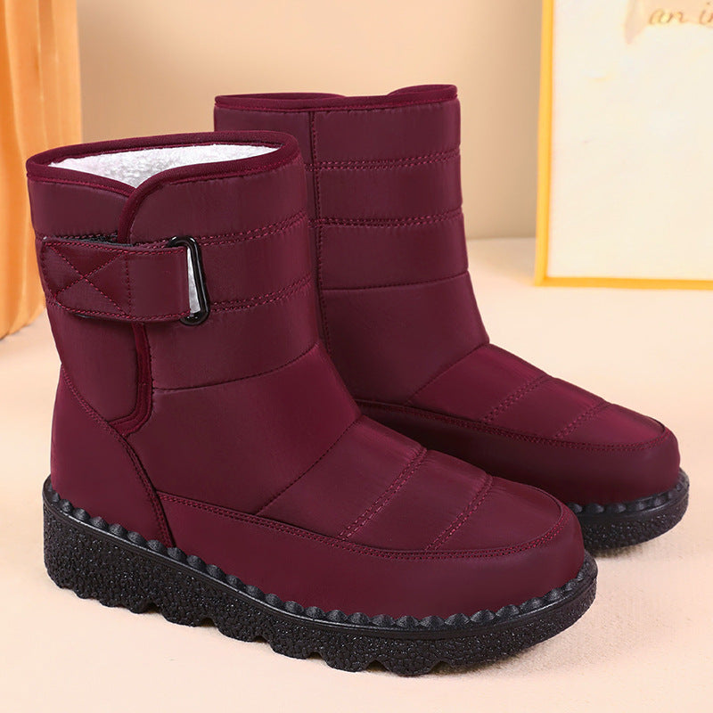 Damen Isolierte Winterstiefel mit praktischem Klettverschluss EB