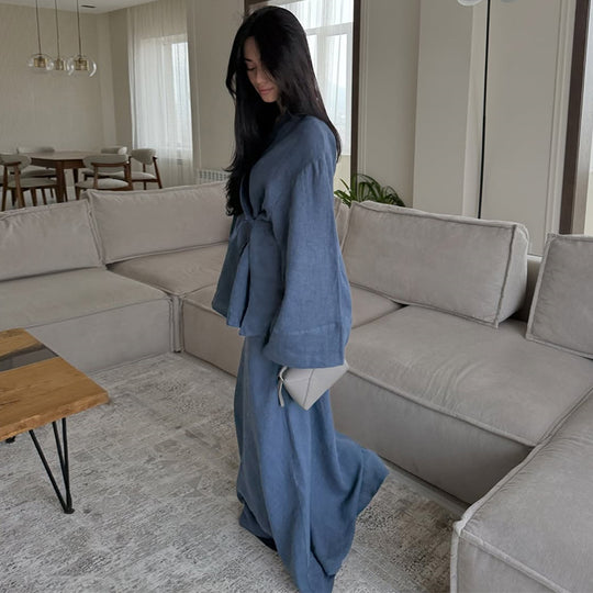 Damen lässiger Kimono Anzug EB
