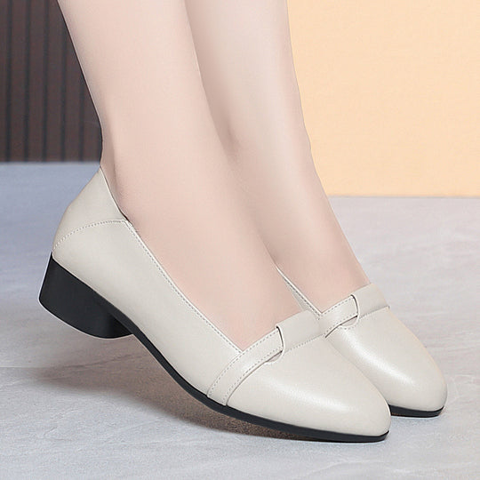 Damen elegante Decksohle Ballerinas mit Blockabsatz EB