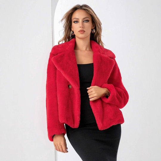 Damen Trendige und weiche Teddyjacke EB