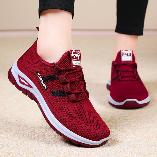 Herren nan atmungsaktive leichte Sportschuhe mit Strickobermaterial und gedämpfter Laufsohle EB