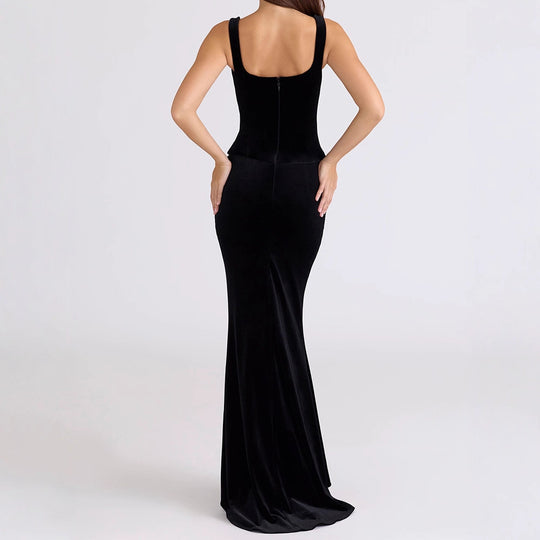 Damen Figurumspielendes Maxikleid mit elegantem Schnitt EB