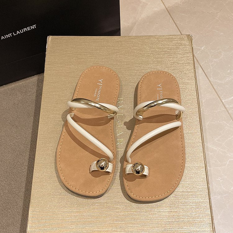 Damen elegante Riemensandalen mit zierlichen Akzenten EB