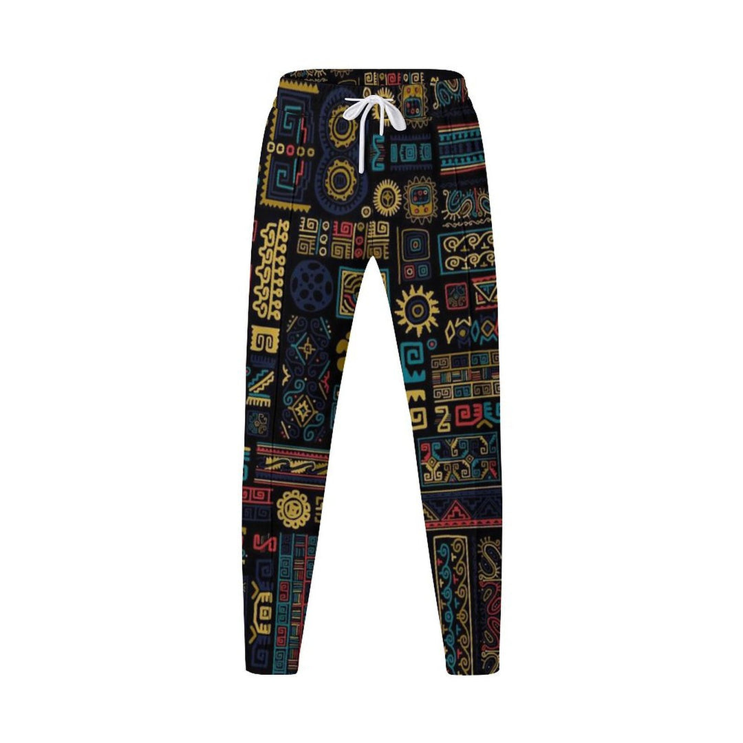 Damen Sportliche Leggings mit buntem Tribal-Muster EB