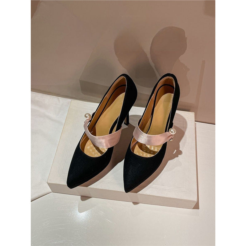 Damen elegante Stiletto-Pumps mit dekorativem Schleifenakzent EB