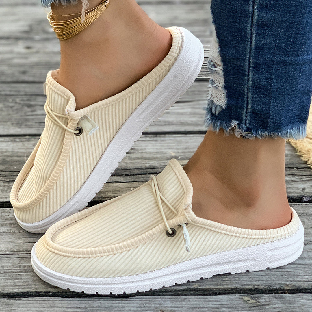 Damen Slip-On Mokassins mit attraktiver Rippstruktur EB