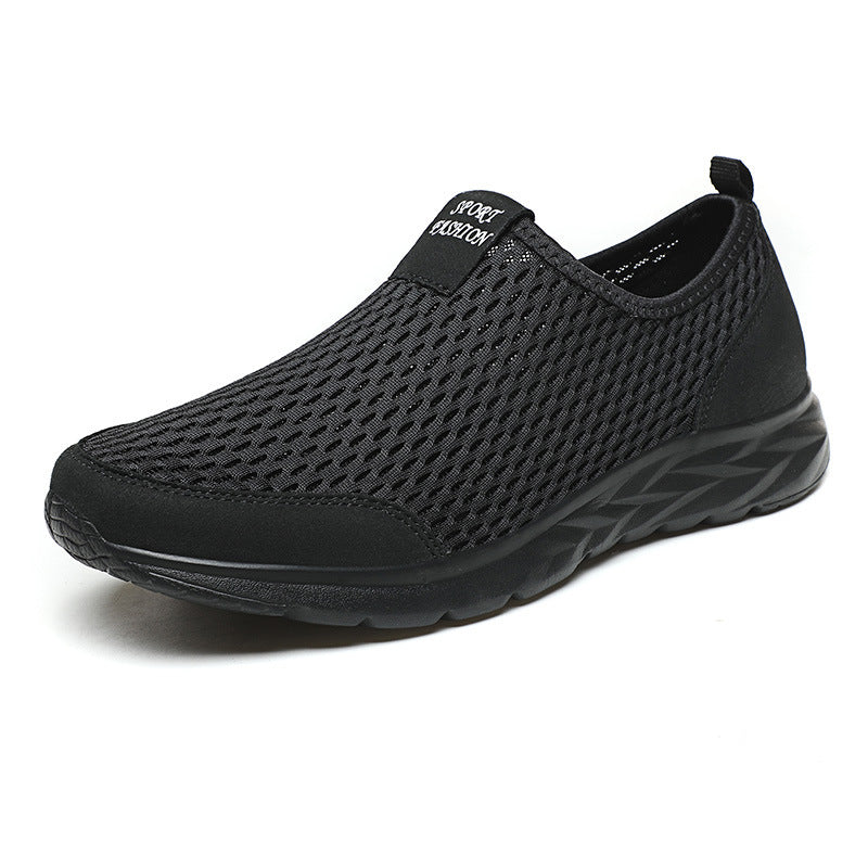 Herren leichte Slip-On Laufsneaker mit nahtlosem Maschenoberteil und stoßdämpfender Wellen-EVA-Sohle EB